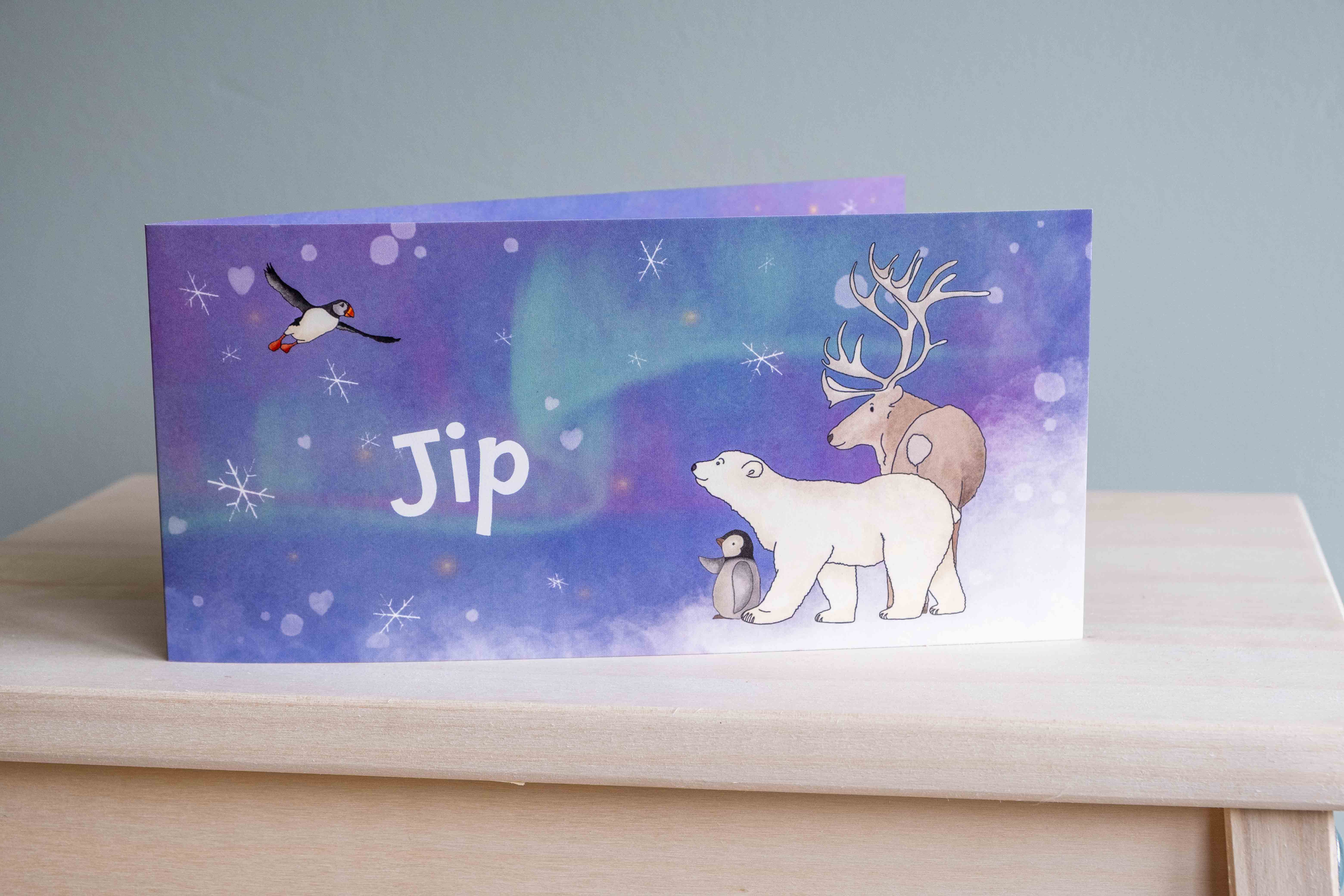photo of a birth card for jip