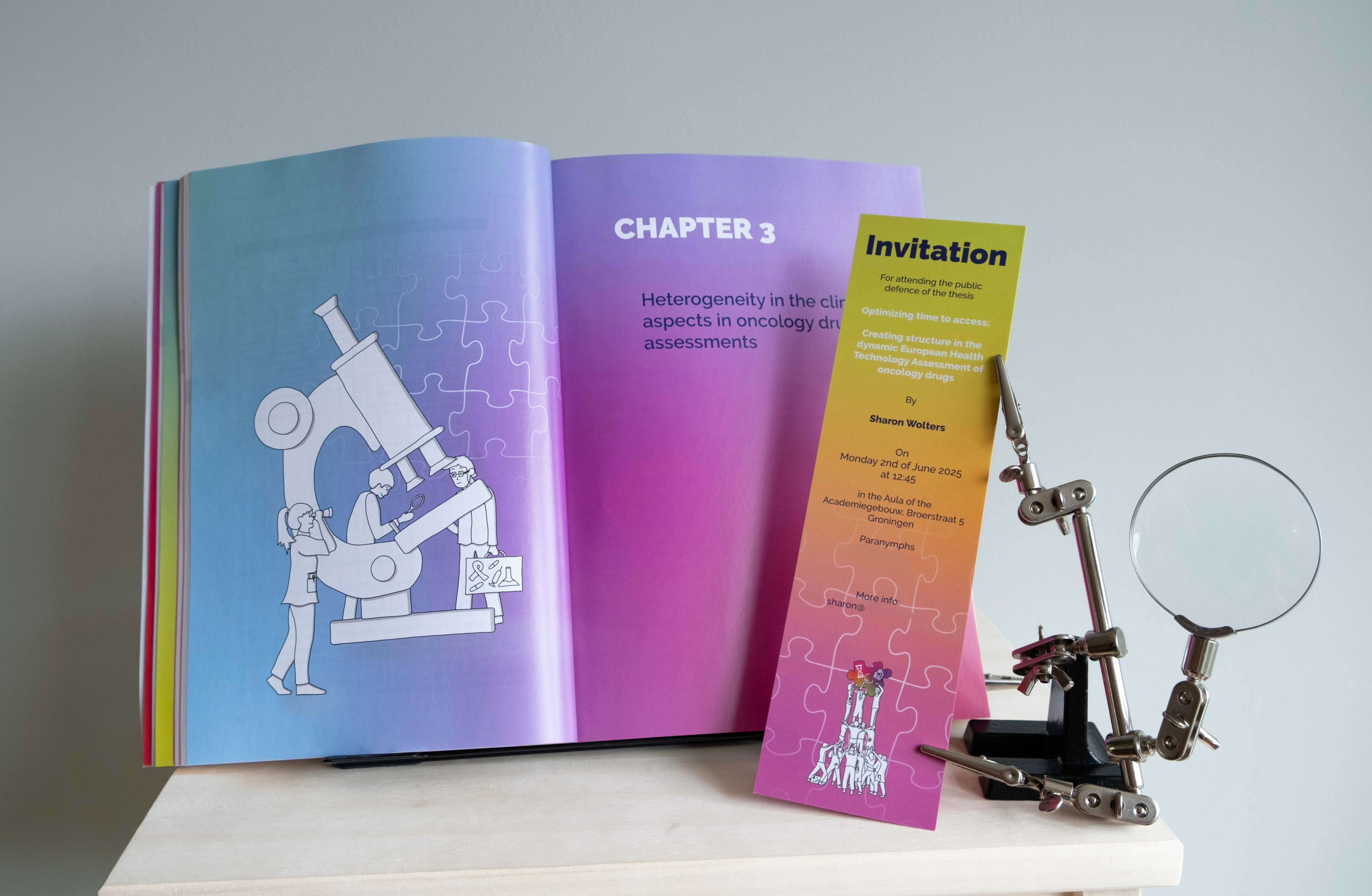 photo of illustrations on a thesis book